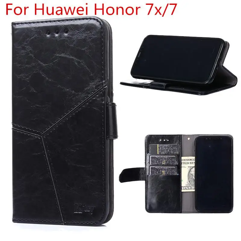 Wallet Case for Huawei Honor 7x 7 Vintage PU Leather Retro Flip Cover Magnetic Fashion Cases Kickstand Strap | Мобильные телефоны и