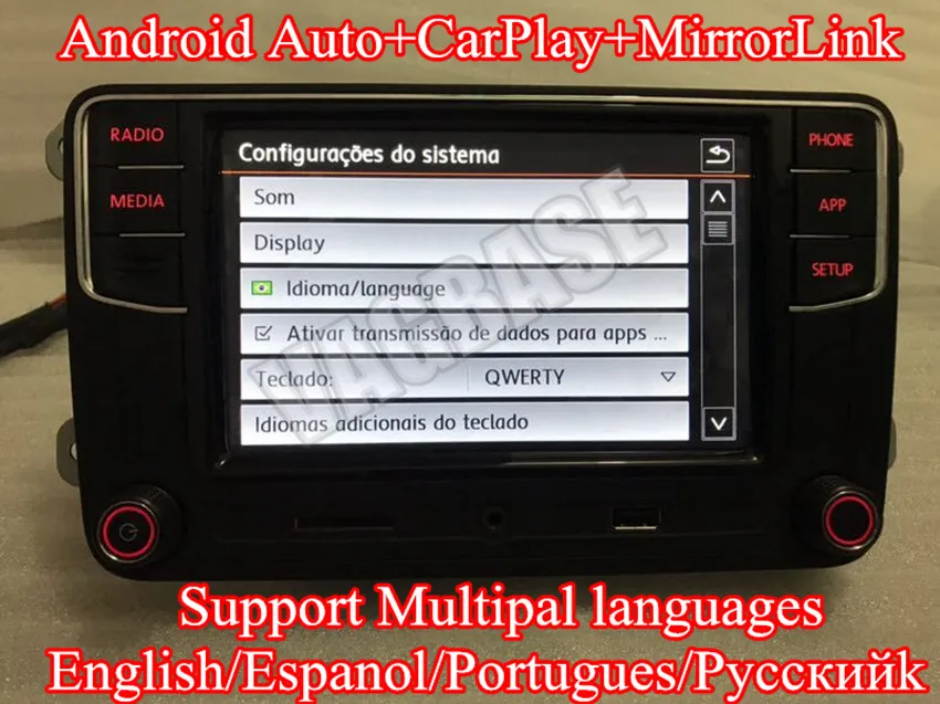 CarPlay Android Auto RCD330 R340G плюс Noname радио RCD340G C210 для VW Tiguan Гольф 5 6 MK5 MK6 Passat поло 187B Русский