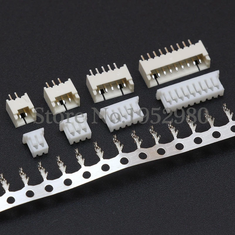 

100 Set 1.25mm Pitch Connector Micro JST Horizontal Straight Pin 2/3/4/5/6/7/8/9/10/11/12P ( Pin Header + Housing + Terminal )