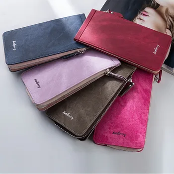 

Long Wallet Women Fashion Candy Colors Zipper Coin Purse Card Holders Excellent Quality Clutch Money Bag Casual Leather Wallet