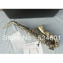 Бронзовый архаическим саксофона Eb R54 бемоль Saxofone с мундштуком Профессиональный музыкальный инструмент SAS-R54