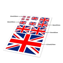 2 шт/комплект Английский Флаг украшения Тюнинг автомобилей, печатный винила водонепроницаемый наклейки и наклейки на автомобили багажа