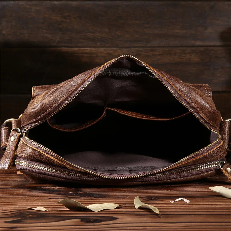 Ruil, высокое качество, натуральная кожа, мужские ретро сумки через плечо,, модная мужская маленькая дорожная сумка-мессенджер