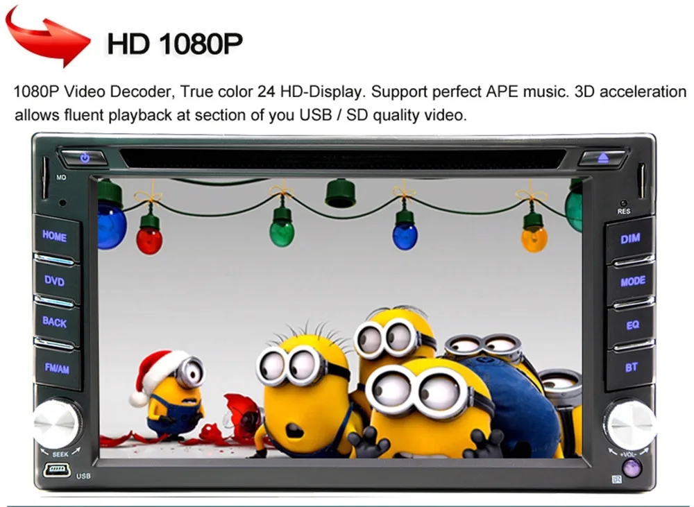 Cheap 2 Din Android 9.1 Car DVD Player Universal 2+16G Quad Core Car Radio GPS Navigation Audio Stereo Wifi Touch Screen SWC Head Unit 2