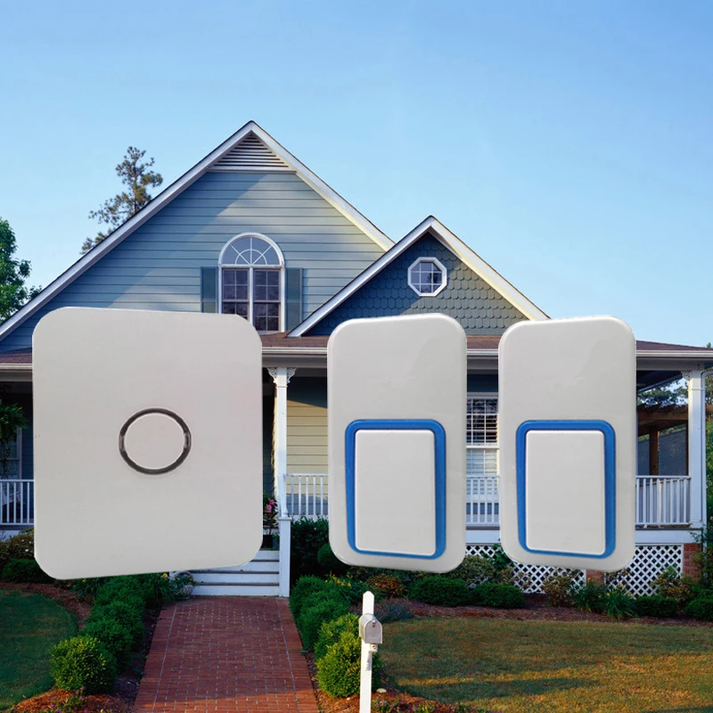 2017 Hot Wireless Door Bell 2 Transmitter 1 Receiver No Battery Button Waterproof Outdoor Remote Control