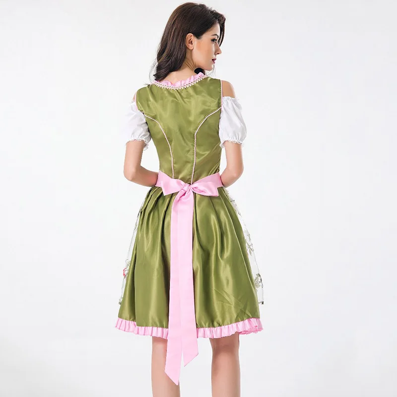 Bavarian Dirndl Платье Октоберфест пивной девушка костюм карнавальные игры Косплей сексуальный наряд горничной Необычные костюмы на Хэллоуин для женщин