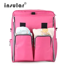 Nappy Bag Insular Diaper Bag Waterproof Nylon Mummy Large Capacity Multifunctional Travel Baby Nappy Shoulder For Care