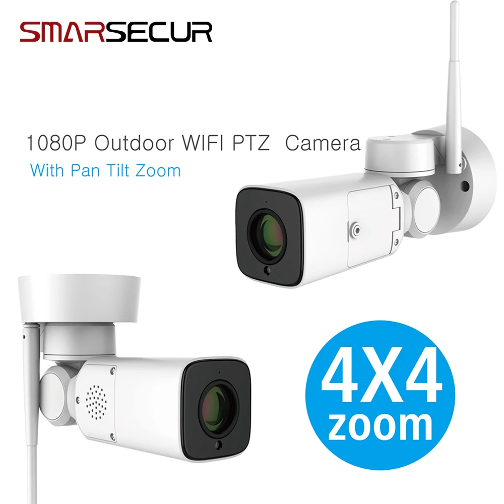 HD 1080P IP Камера Беспроводной Wi-Fi Bullet камера на открытом воздухе Водонепроницаемый Ночное видение 16xzoom домашней безопасности камера