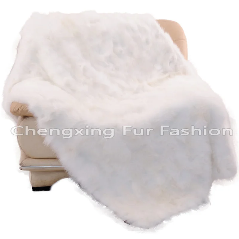 US $454.00 CXD125 2017 New Product Pachwork Real Fox Fur BlanketFur ThrowFur Rug
