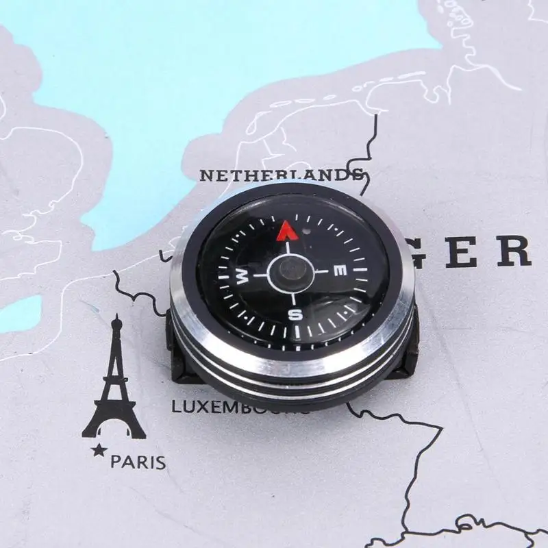 Мини-ремешок для часов Кнопка Компас для паракордовый браслет для выживания портативный карманный компас Открытый Туризм Кемпинг Аксессуары
