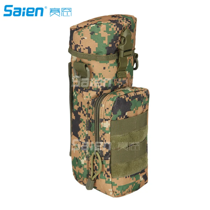 City Jogging Bags Zipper Flip Water Bottle Kettle Bag Pouch Carry Bag Case for Outdoor Travel Activities with Shoulder Strap