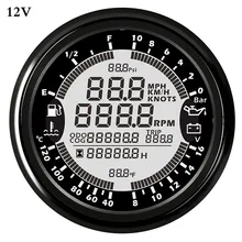 Универсальный Водонепроницаемый 6 в 1 Многофункциональный датчик gps Спидометр Тахометр 12 В 24 В уровень топлива температура воды давление масла 0~ 10 бар