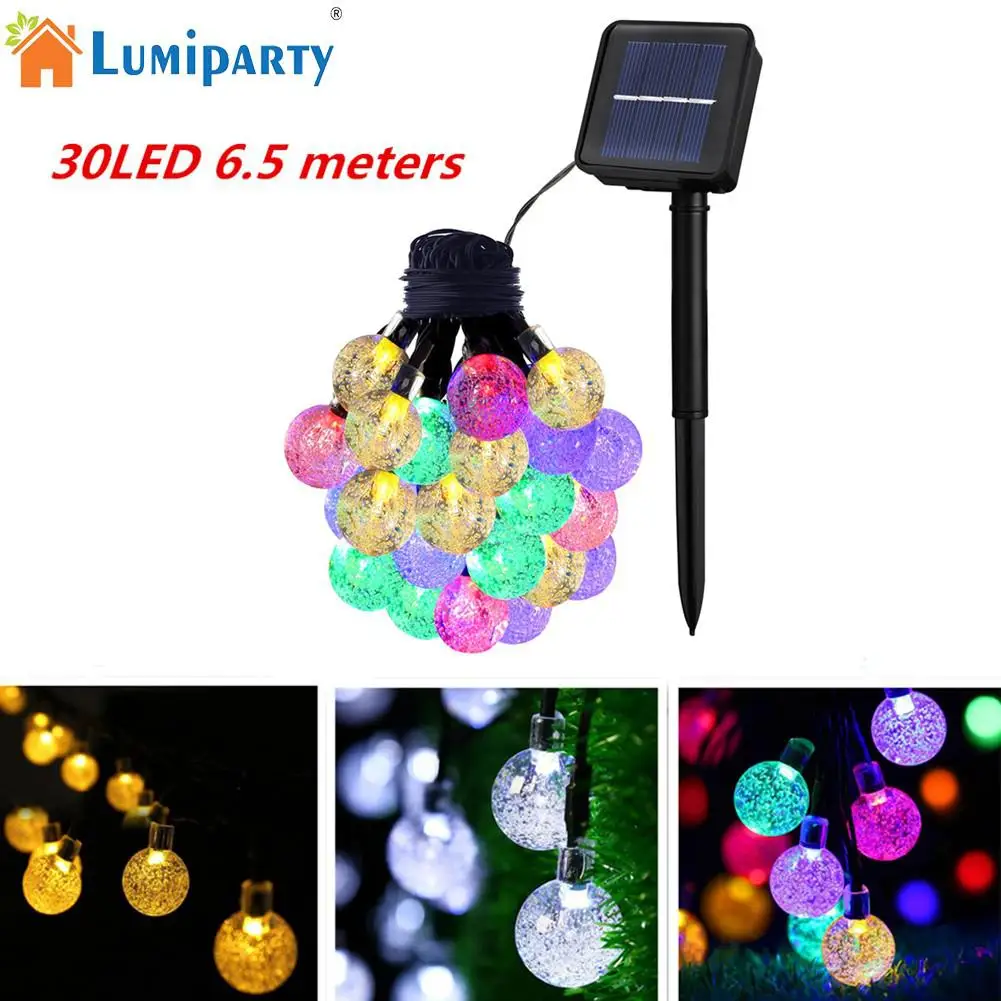 

LumiParty 6.5M Solar Globe 30LED Ball String Lights Solar Power Patio Light Christmas Garden Lawn Home Party Bar Decoration