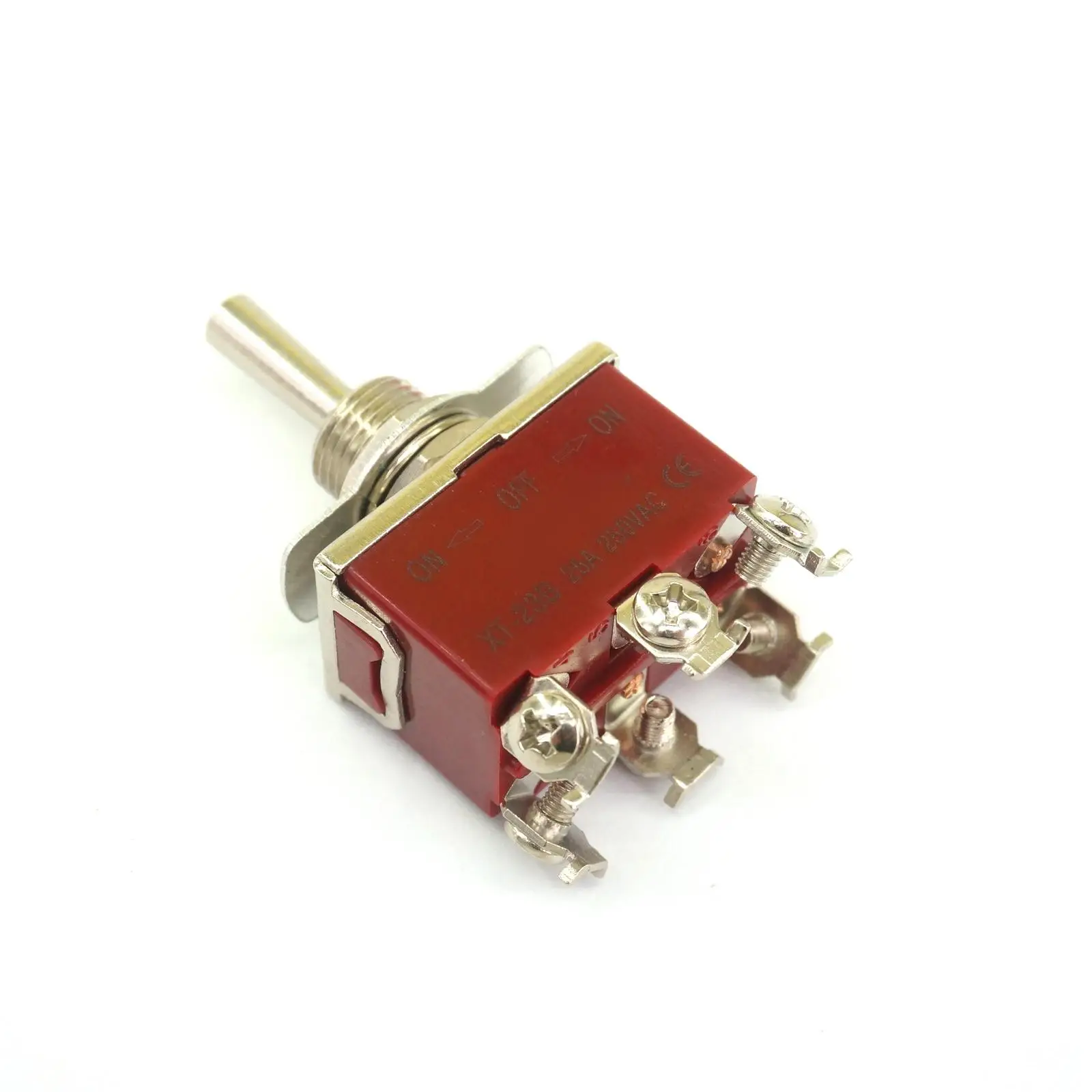 

(2)XT-23B 25A Double-Pole Throw Middle Stop ON-OFF-ON Toggle Switch Hand Reset