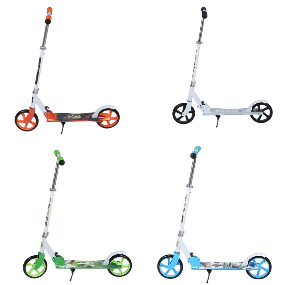 

2018 Easy Folding Two 205mm Wheel Height Adjustable Adult Kick Scooter Portable Bicycle Quiet Urban Campus Transportation