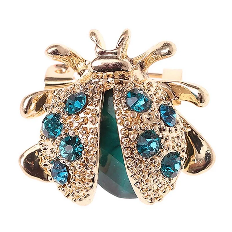 

1Pcs New Small Ladybird Colorful Crystal Rhinestones Brooch Pins For Women Or Girls Free Shipping
