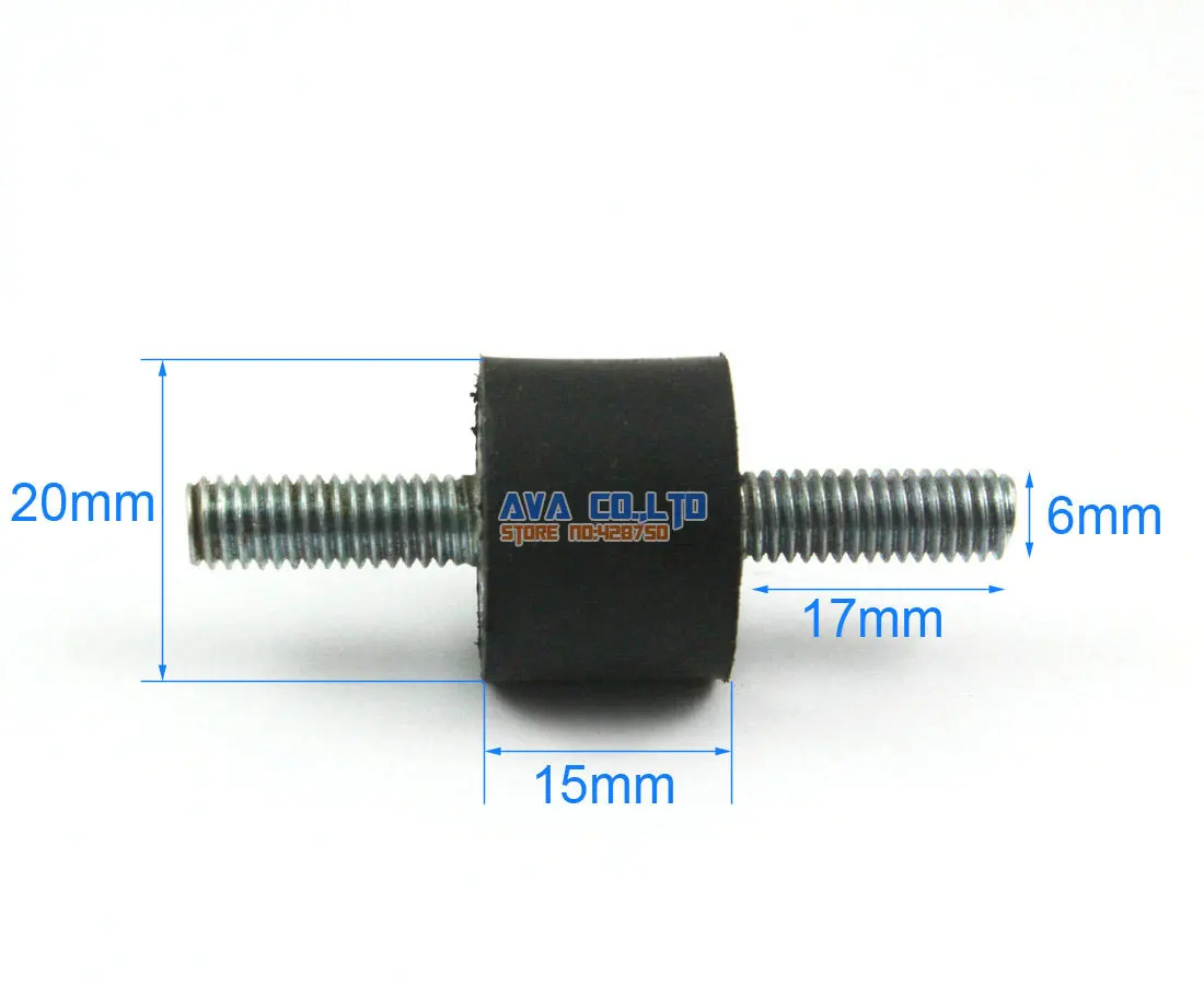 10 шт. 20*15 мм M6* 17 мм с двойным концом мужской виброизоляция крепление шпульки изолятор
