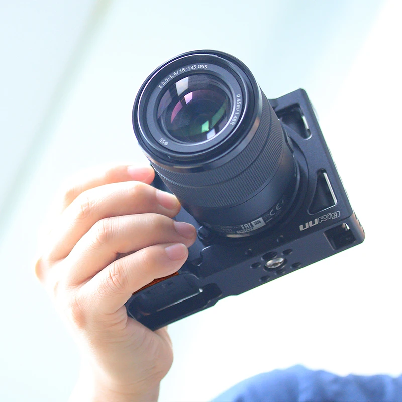 UURig R009 рукоятка с деревянной ручкой для Sony A6400 DSLR камеры Портативная установка