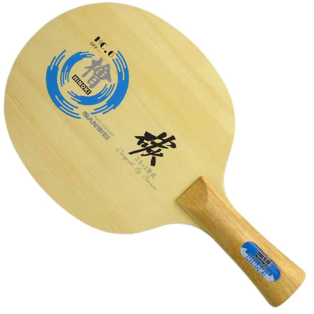 

Table Tennis Blade for PingPong Racket Sanwei HC.6 HC-6 HC 6 HC6 HINOKI Hard-Carbon OFF++ racquet sports Quick Attack