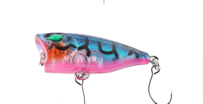 Mini Micro Poppers Topwater Fishing Lure 4cm 3g 10pcs Pesca Artificial Bait Pike Carp Fishing Fly Fishing Artificial Bait (4)