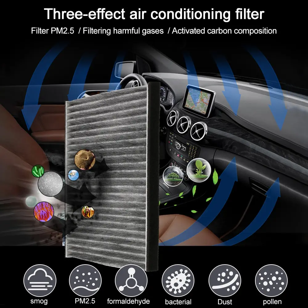Fine-quality Cabin Air Filter Replacement Clean Living Basic Dust Filter Activated Carbon for Toyota Camry 2.4 87139-33010