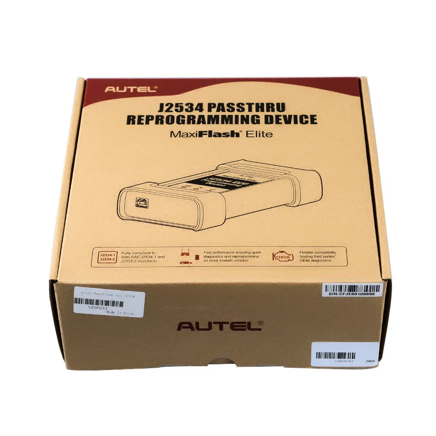 Инструмент для программирования autel MaxiFlash Elite J2534 ECU, работает с Maxisys 908/908P autel J2534, диагностический инструмент