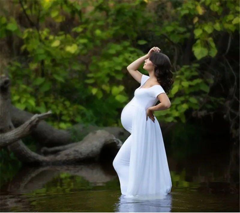 Shoulderless Maternity Pregnancy Dress Photography Props New Women Pregnant Dresses Maxi Maternity Gown Clothes For Photo Shoots (7)