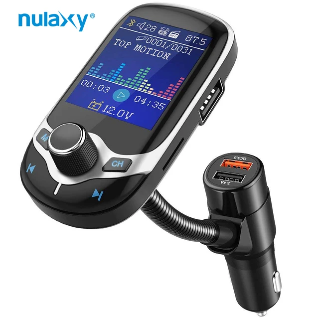 Nulaxy Bluetooth FM Transmitter Car MP3 Player with 1.8" LCD Display