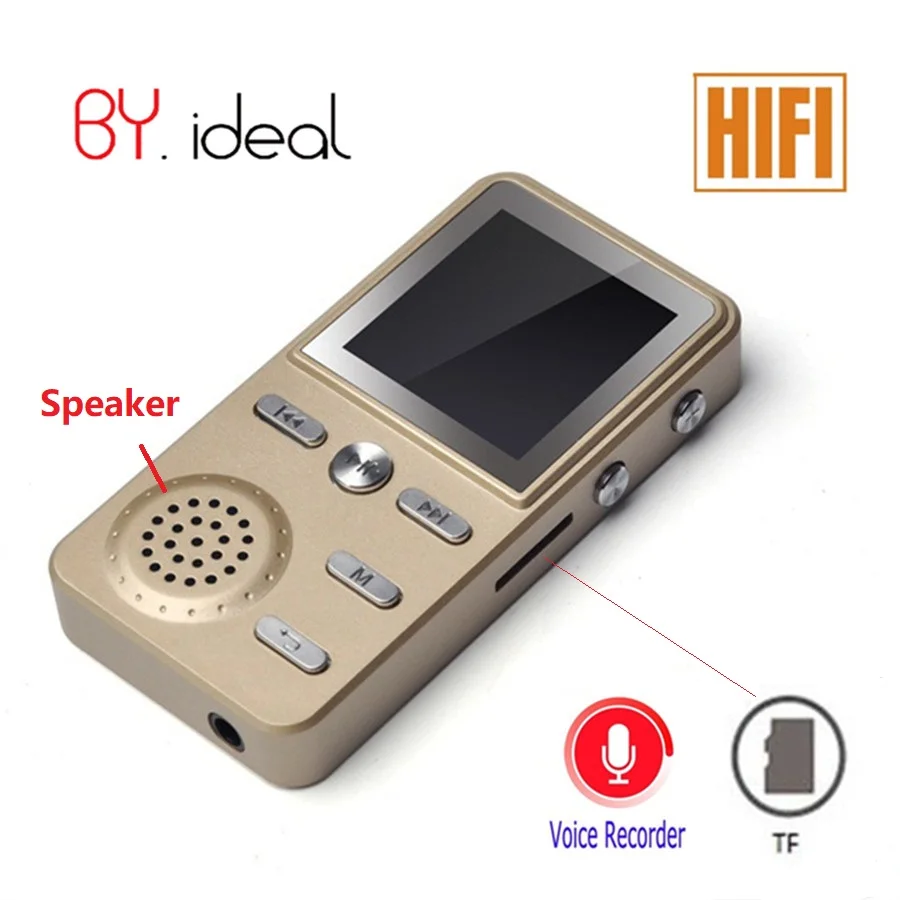 Hi Fi металлический mp4 плеер 4 Гб экран 1 8 дюйма воспроизведение 60 часов с
