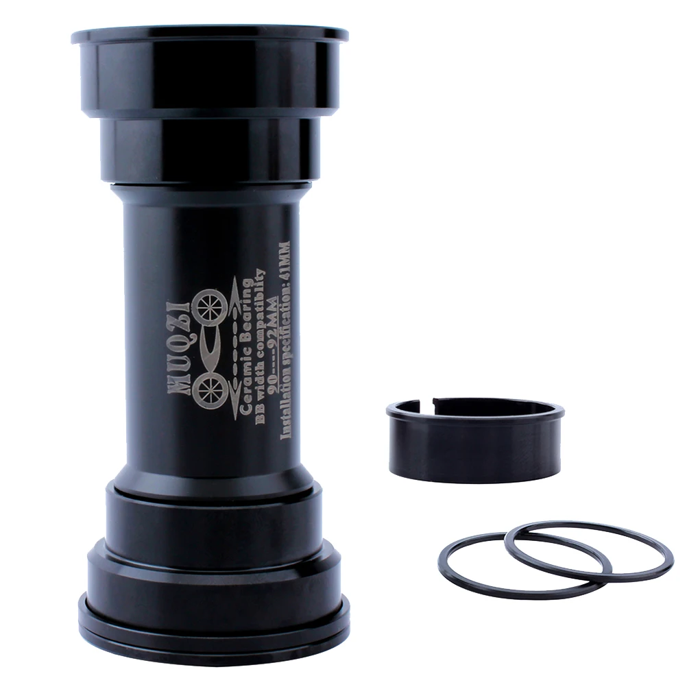 

Push-In Bike Central Axis Bicycle Bottom Bracket Compression Shaft for 90-92mm Road Bike MTB Fixed Gear (Black)