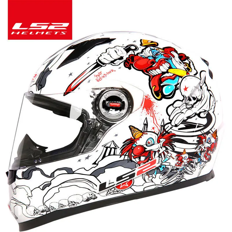 clown LS2 клоун анфас мото rcycle шлем ls2 FF358 moto cross racing мужчина женщина КАСКО Мото шлем LS2 Самурай ECE утвержден - Цвет: clown