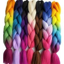 1Pack Pervado Hair Ombre Jumbo Braids Hair Extensions 24″ 100G High Temperature Fiber Synthetic Grey Braiding Crochet Hairstyle