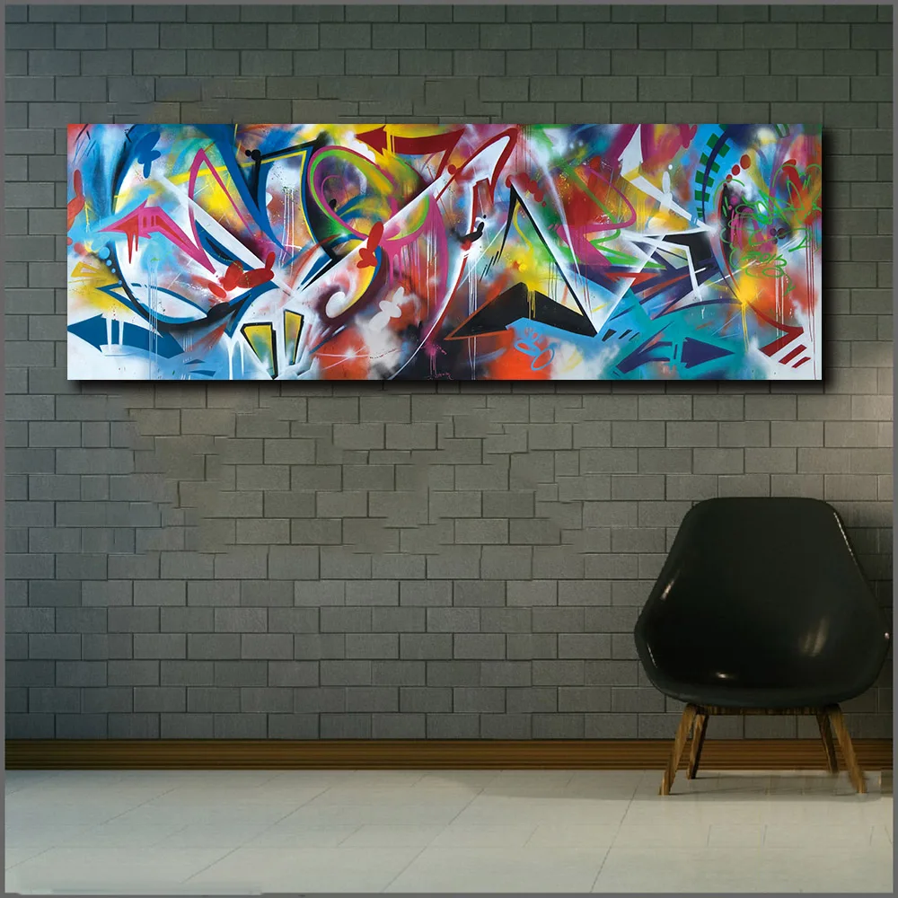 Billige Große größe Straße Graffiti Kunst Malerei Wand Kunst Ölgemälde Abstrakte Bild Home Decor Leinwand Druck Für Wohnzimmer Keine rahmen