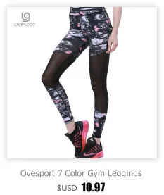 Ovesport Women Yoga Pants Running Sport Leggings Fitness Gym Clothing High Waist Print Yoga Leggings Breathable Workout Trousers