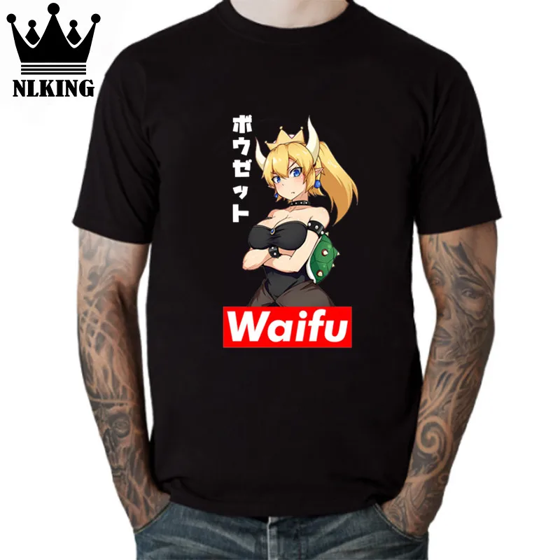 Bowsette waifu Princesa queen homme Сексуальная аниме Waifu Ahegao футболка Ochaco Uraraka Топ Японская манга