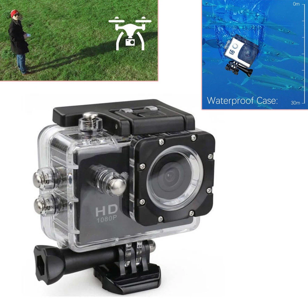 

2 Inch Mini FHD Car Camera Sports Action Cam DRV Video Recorder 12MP Waterproof Accessories Detachable Battery