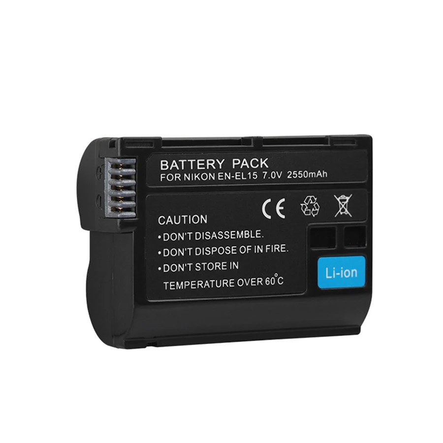 2550 mAh EN-EL15 ENEL15 EL15 полностью расшифрованный Камера Батарея для Nikon D500, D600, D610, D750, D7000, D7100, D7200, D800, D850, D810, D810A