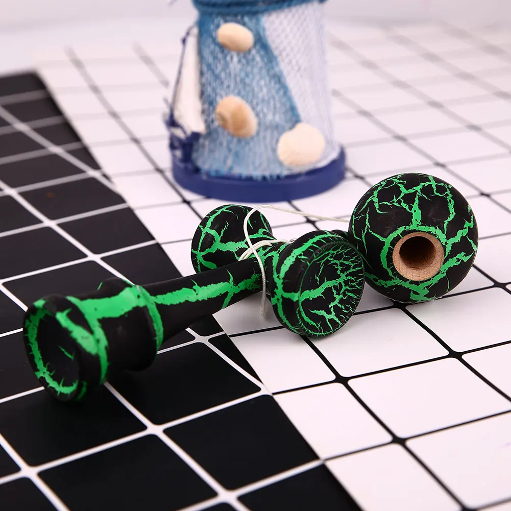 discounted  Full Crack Paint Jade Sword Skill Ball Japanese Game Toy Traditional Education Fashion Kids Kendama