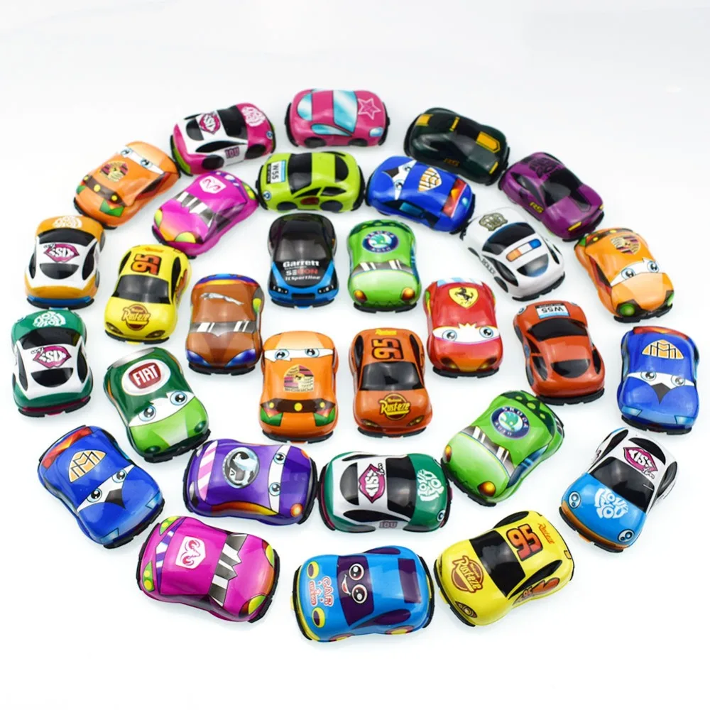5Pcs/set Baby Car Toys Lovely Soft PVC Pull Back Toy Cars for Child