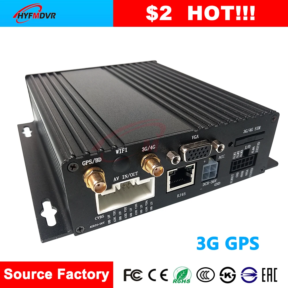 Большое количество spot HD 1 4 канала SD карты удаленный хост видеонаблюдения 3G GPS MDVR