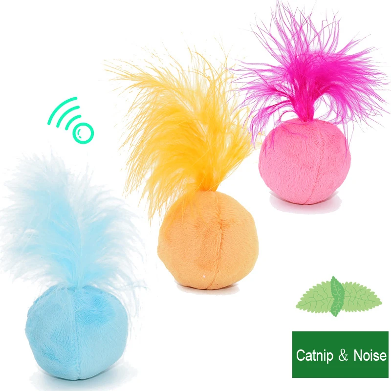 Pet Toy Cat Sound Ball Interactive Catnip Candy Color Play Chewing Rattle Scratch Training Pet Supplies For Cats PT5020 (1)