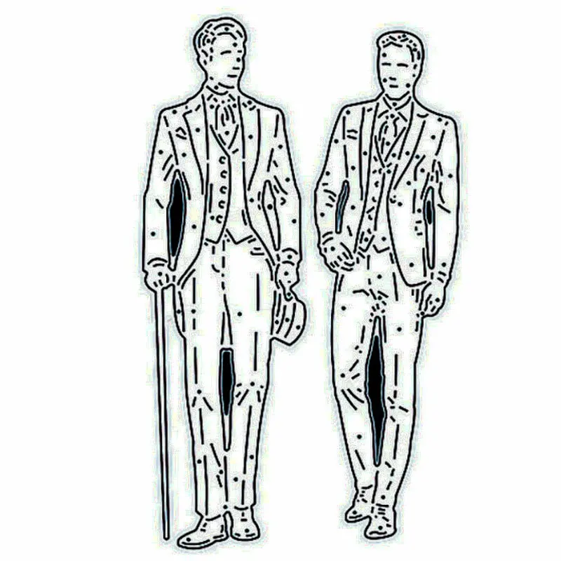 

Groom & Groomsman Metal Cutting Dies 3D DIY Scrapbooking Sharp Photo Frame Punch Wedding Gift Cards Decor