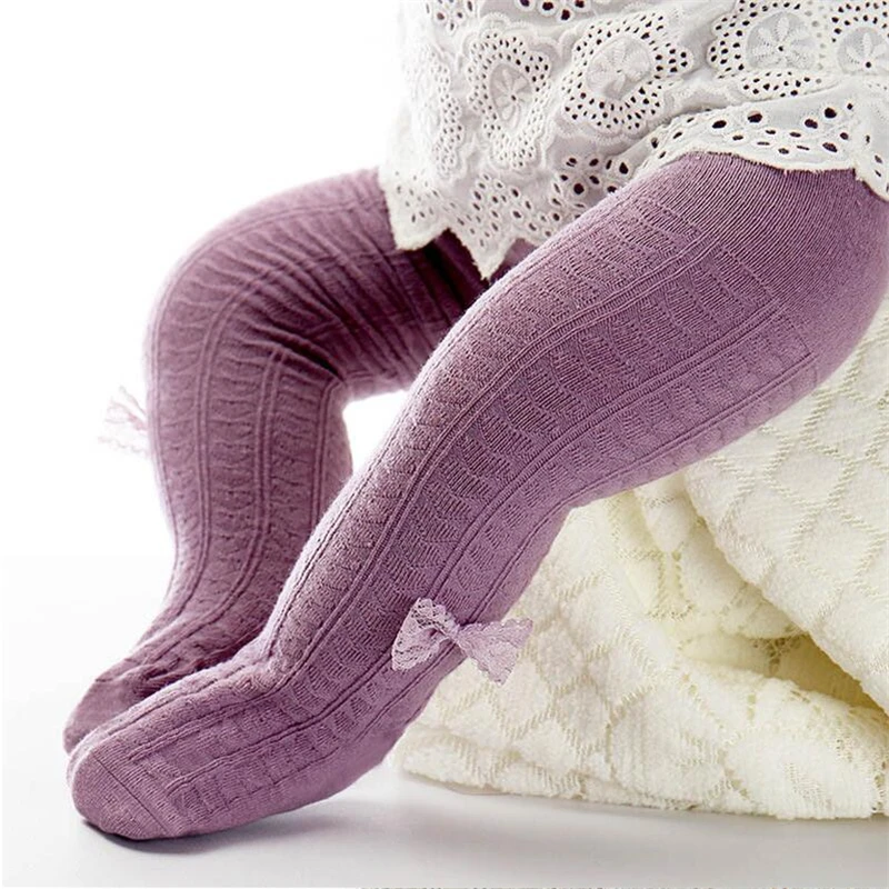 

0-2T Baby Tights Girls PP Pants Newborn Baby Bow Lace Pantyhose Baby Stockings Infant Cotton PP Pants Newborn Girl Clothes