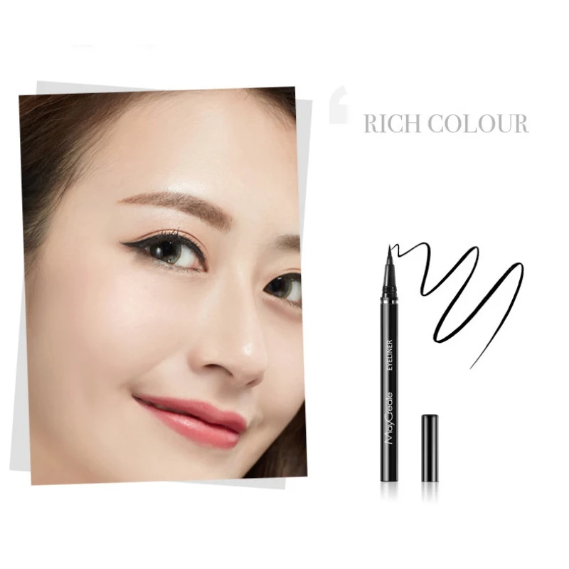 24 Hours Waterproof Eyeliner Water Resistance Smudge-proof Long Lasting Quick Drying Liquid Eyeliner