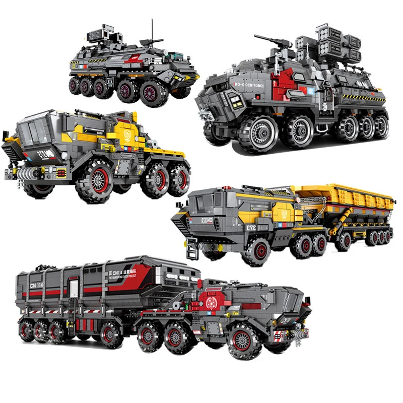 

IN STOCK Military Tank Truck Building Blocks The Wandering Earth Compatible LegoINGlys Technic Sembo 107006 107007 107008 107009
