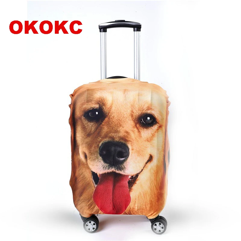 

OKOKC Golden Retriever Pattern Luggage Protective Cover For 19 to 32 inch Trolley suitcase Elastic Dust Bags Case,Travel Accesso