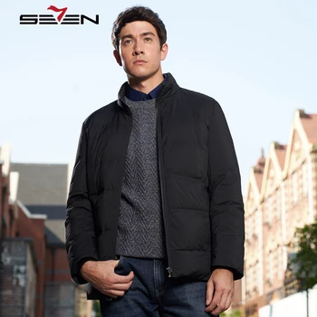 

Seven7 Brand 2019 New High Quality 90% White Coat Men Winter Warm Solid Black Retro Male Outwear Parkas Plus Size 5XL 115K20080