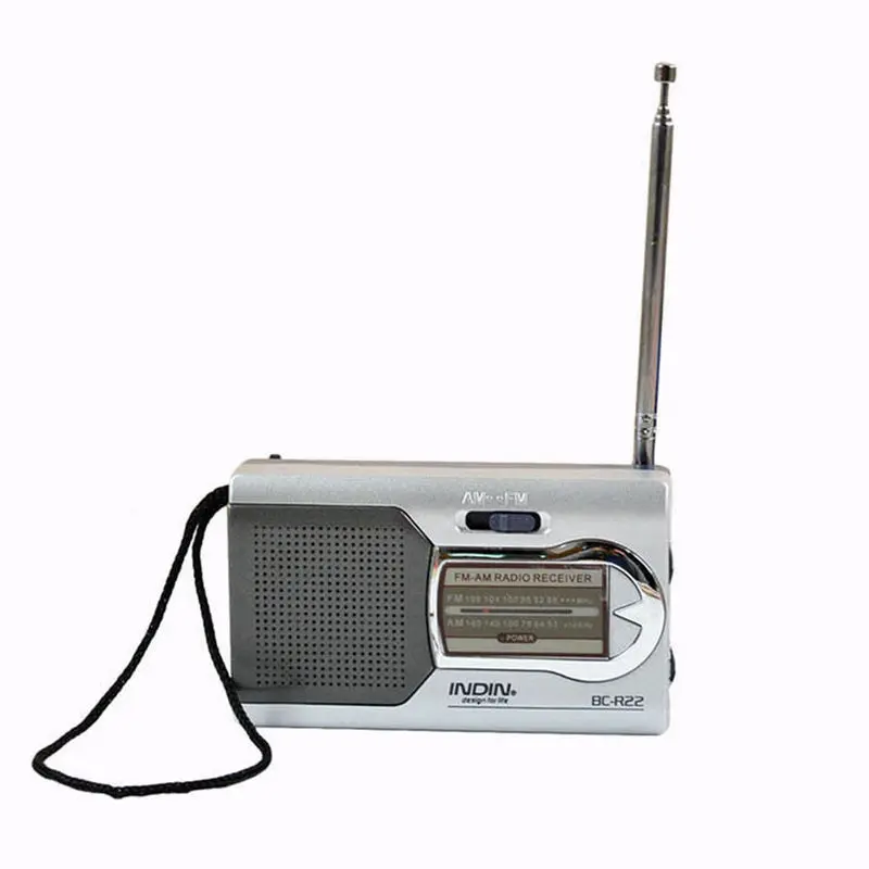 BC-R22 портативный мини AM FM радио приемник встроенный динамик с 3,5 мм аудио разъем портативное радио простое управление мини радио
