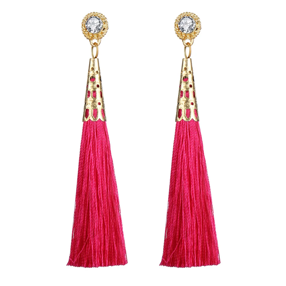 Legenstar Tassel Earrings Boho Bohemian Long Crystal Drop Earring Gold ...