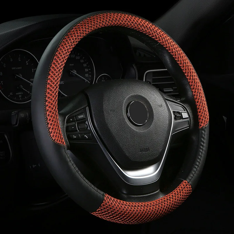 8 цветов чехол на руль кожа шелк полумесяц кожаный cubre volante для kia rio citroen c4 mazda